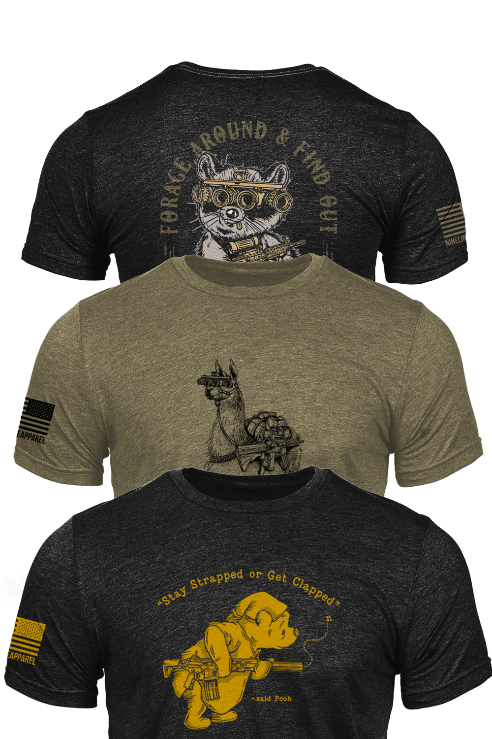 New 3 Pack T-Shirt Bundle - Animal House Pack – Nine Line Apparel