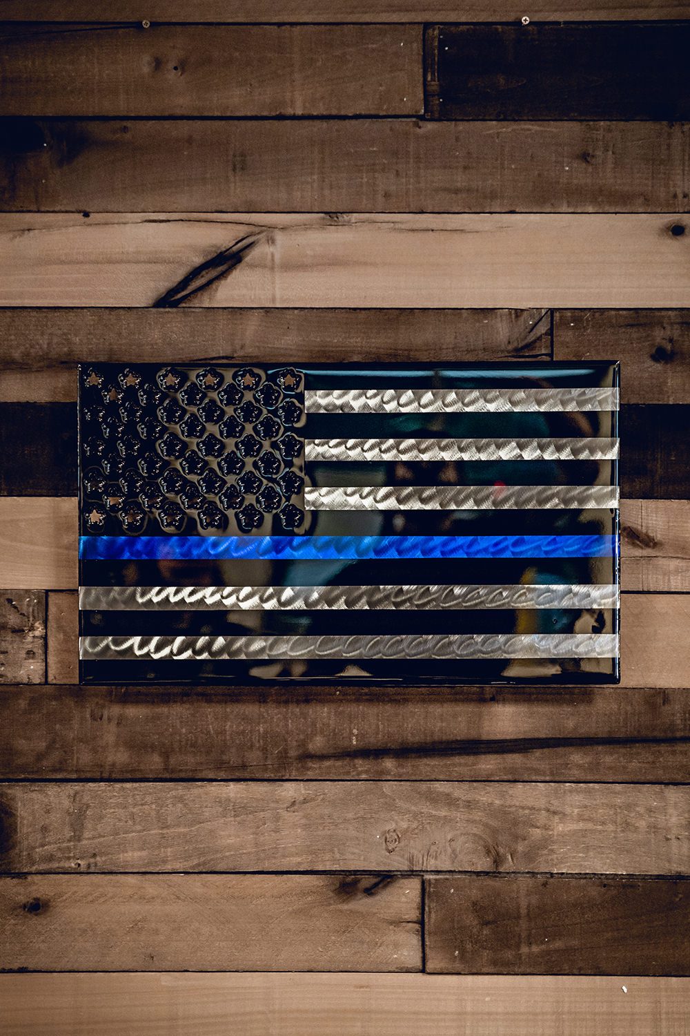 Blue Line Flag — Reflections In Metal