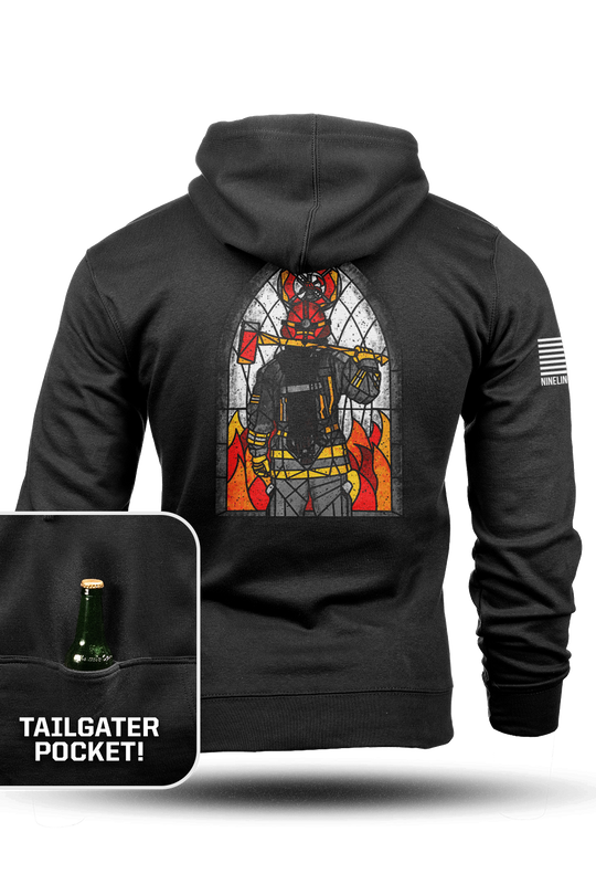 Stained Glass Firefighter - Tailgater Hoodie