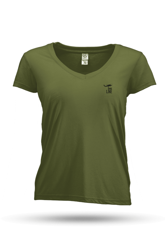 Small Dropline Logo - Women's Slouchy V-Neck