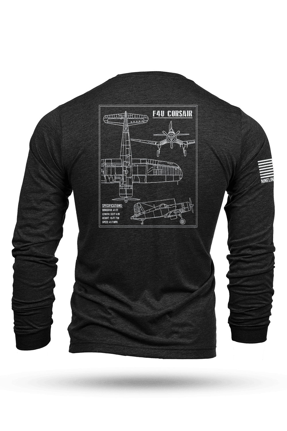 F4U Corsair Schematic - Long-Sleeve Shirt