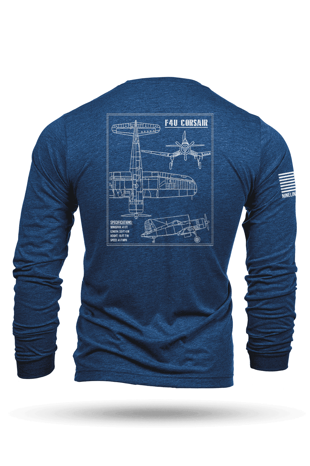 F4U Corsair Schematic - Long-Sleeve Shirt