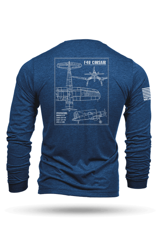 F4U Corsair Schematic - Long-Sleeve Shirt