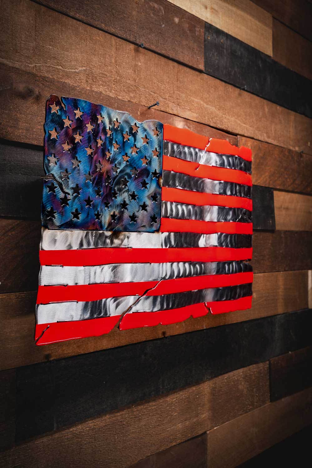 American Flag - Molten Metal Wall Art