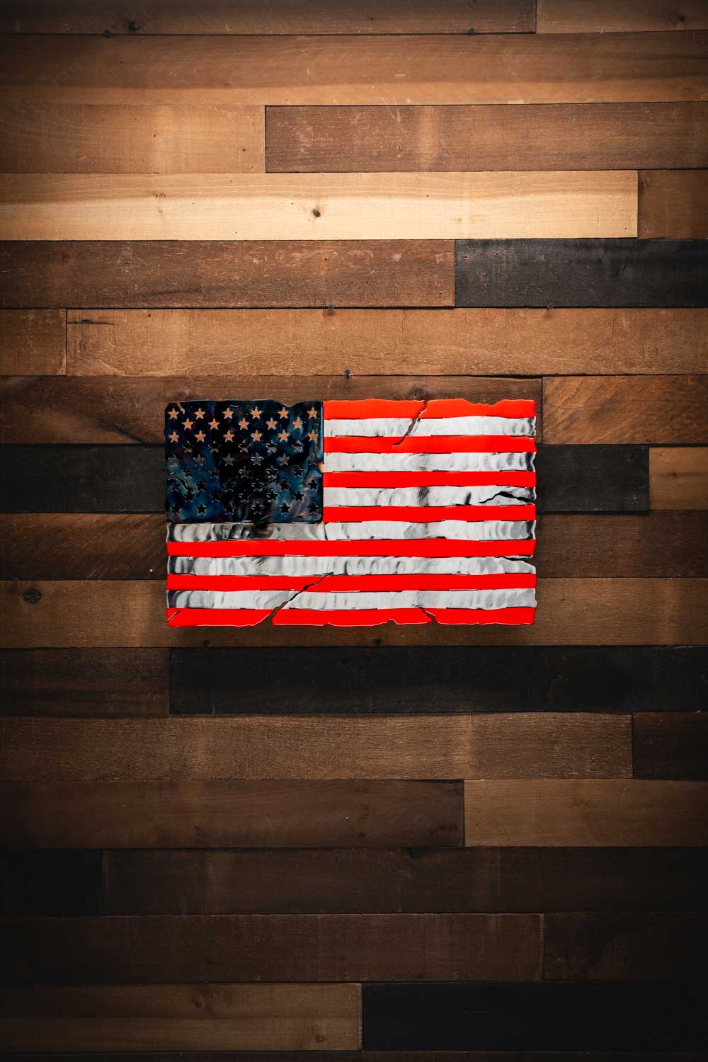 American Flag - Molten Metal Wall Art