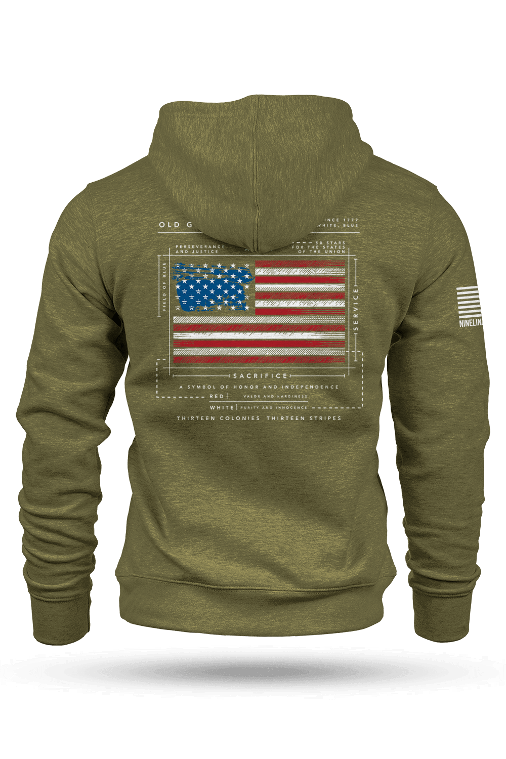 American Flag Schematic - Tailgater Hoodie