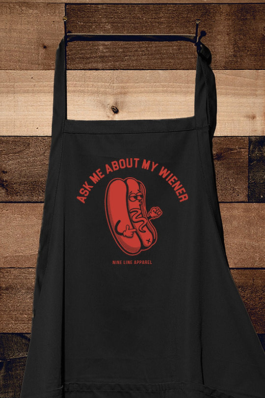 "Ask Me About My Wiener" Grill Apron