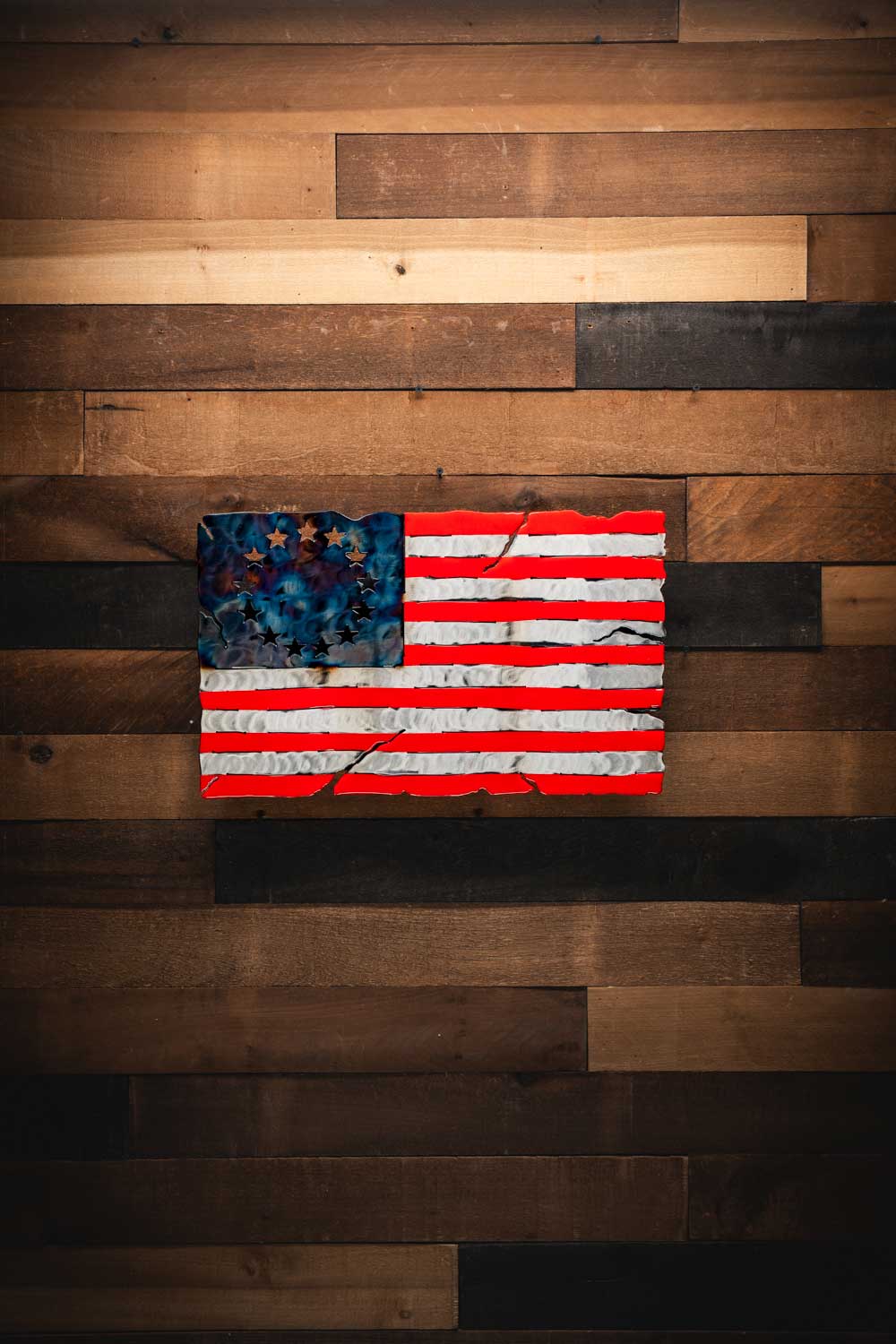 Betsy Ross Flag - Molten Metal Wall Art