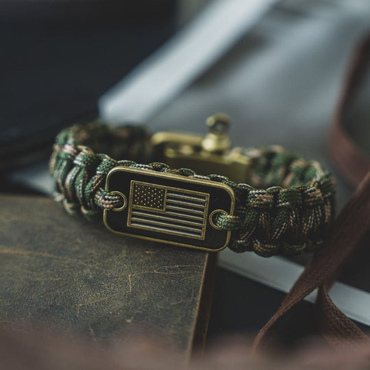 Camo Paracord Flag Bracelet