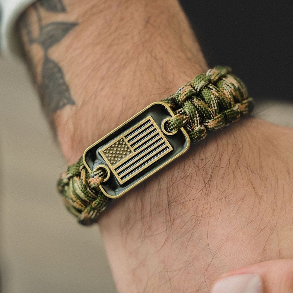 Camo Paracord Flag Bracelet