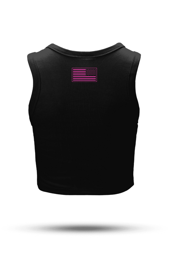 Crop Tank - NLA Basic Pink Logo