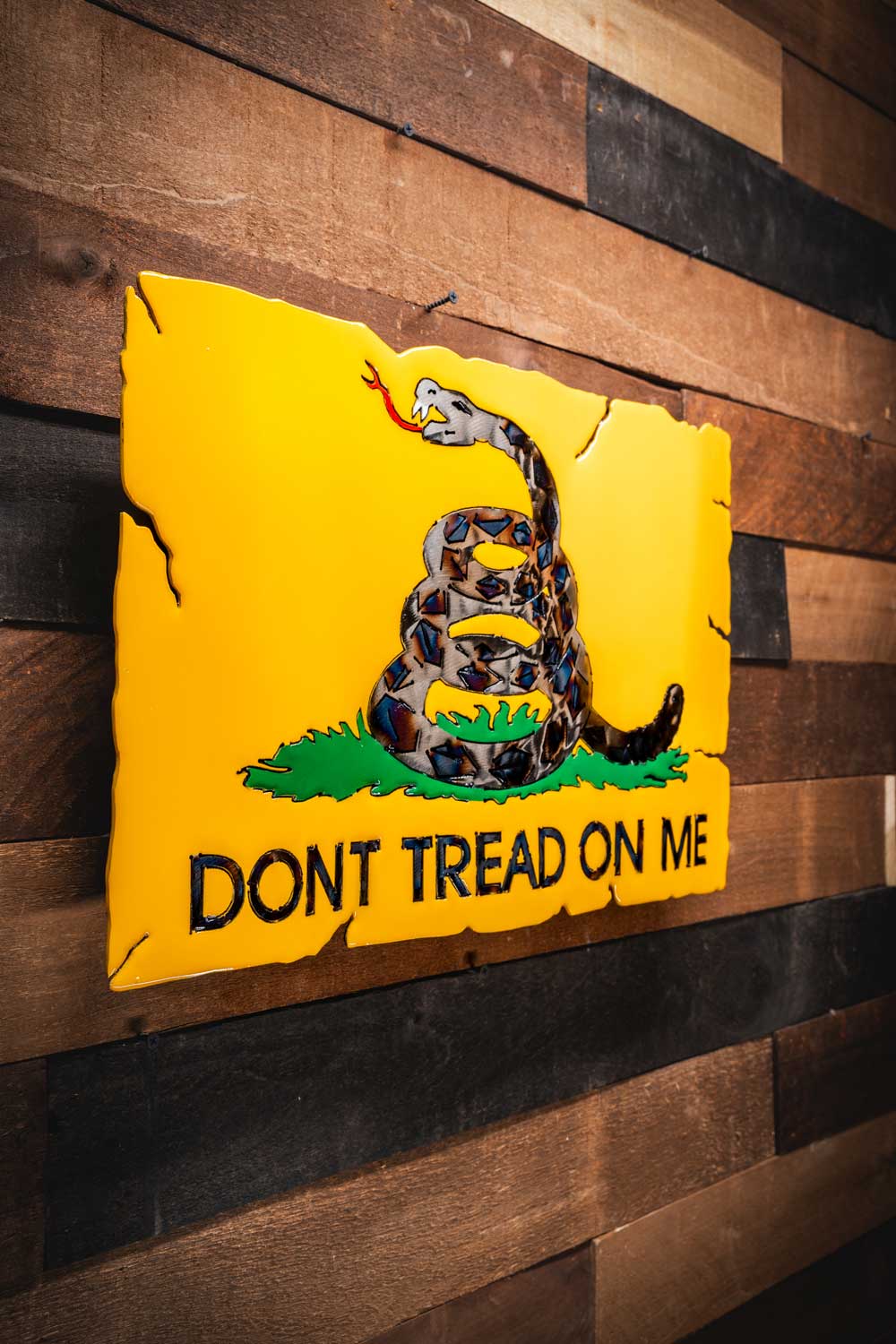 Don't Tread On Me - Molten Metal Wall Art