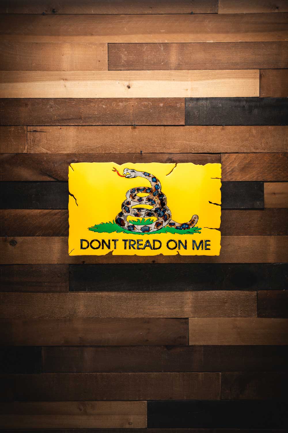 Don't Tread On Me - Molten Metal Wall Art