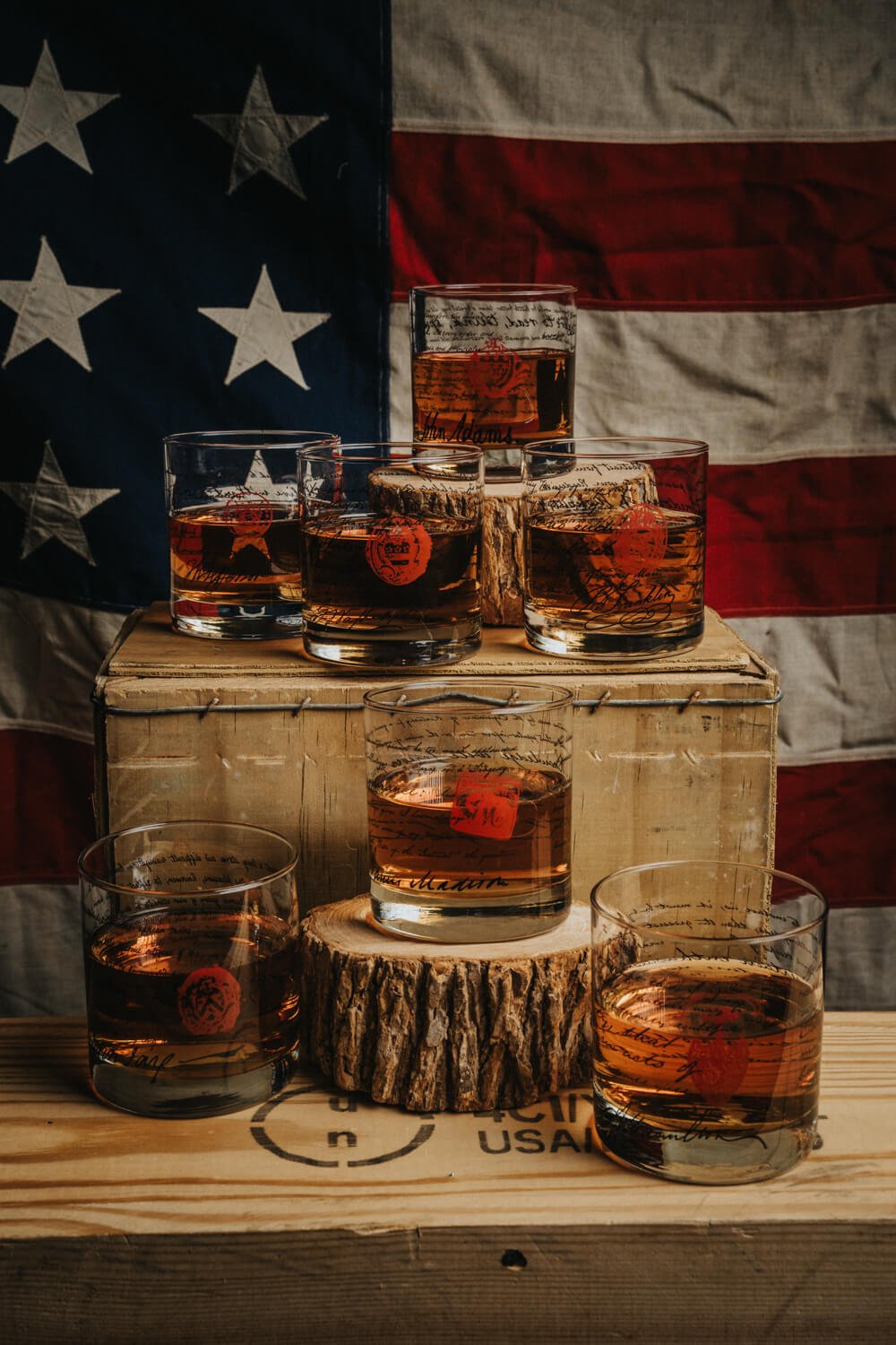 Founding Fathers Whiskey Glass Sets