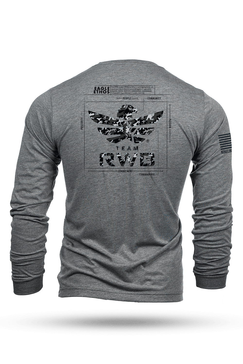 Long - Sleeve Shirt - Team RWB Eagle Ethos Schematic