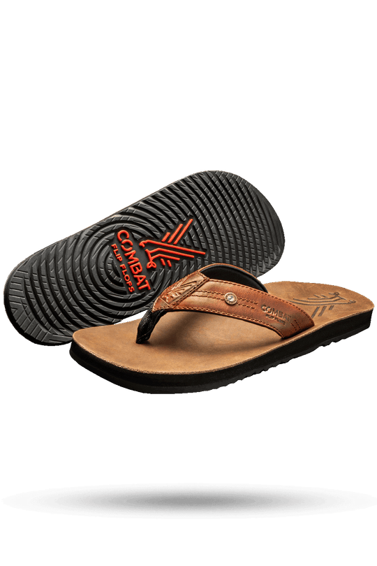 Men's Leather Flip Flops - AK