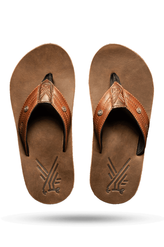 Men's Leather Flip Flops - AK