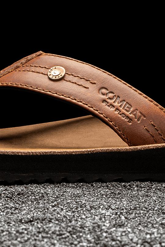 Men's Leather Flip Flops - AK