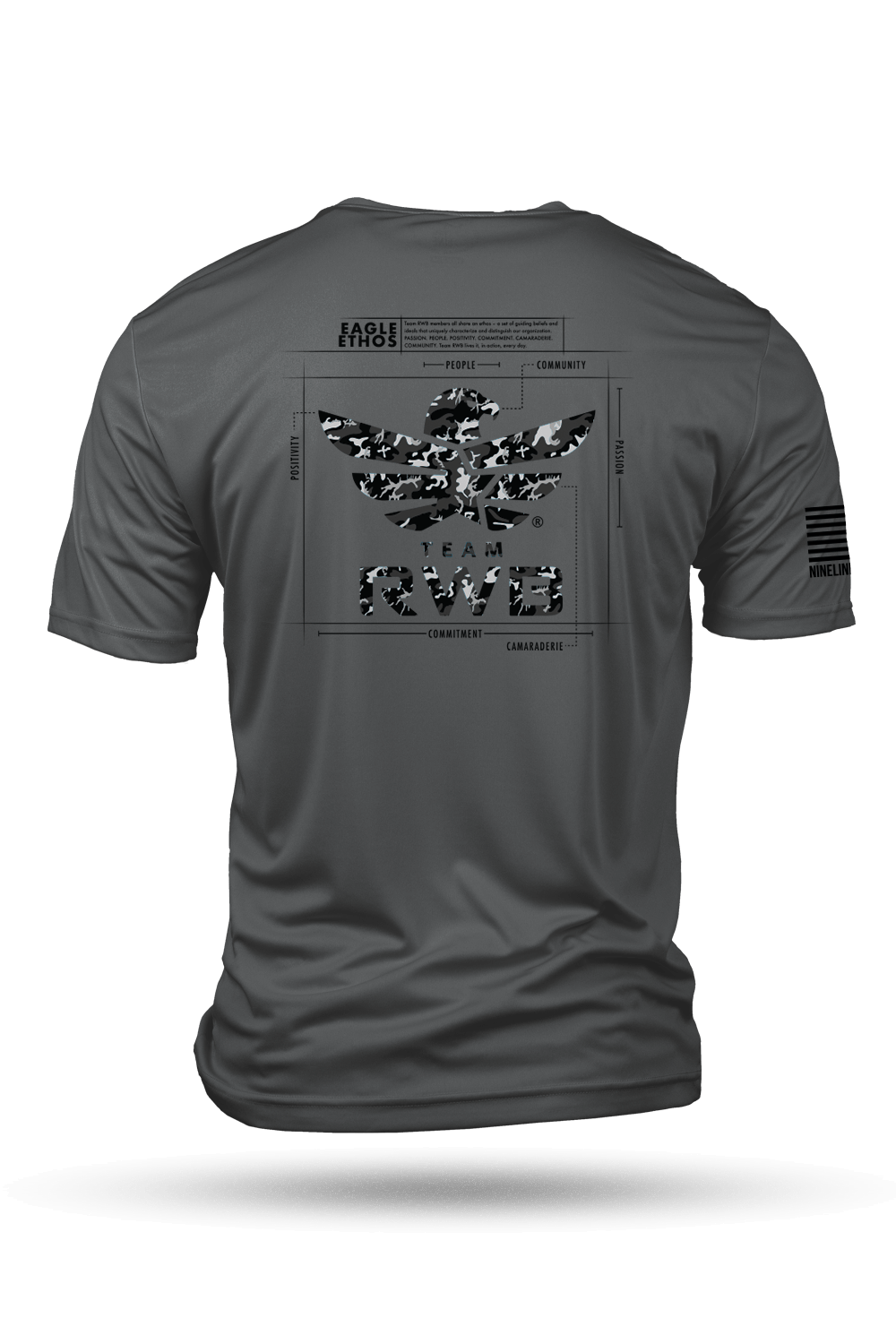 Men's Moisture Wicking T - Shirt - Team RWB Eagle Ethos Schematic