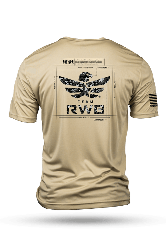 Men's Moisture Wicking T - Shirt - Team RWB Eagle Ethos Schematic