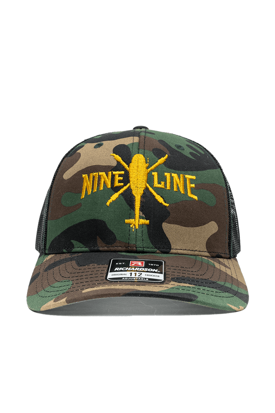 Nine Line Helo - Camo Richardson 5 - Panel Trucker Hat