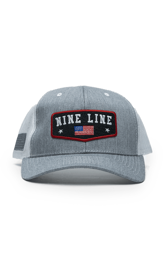 Nine Line Logo with Flag - Snap Back Hat