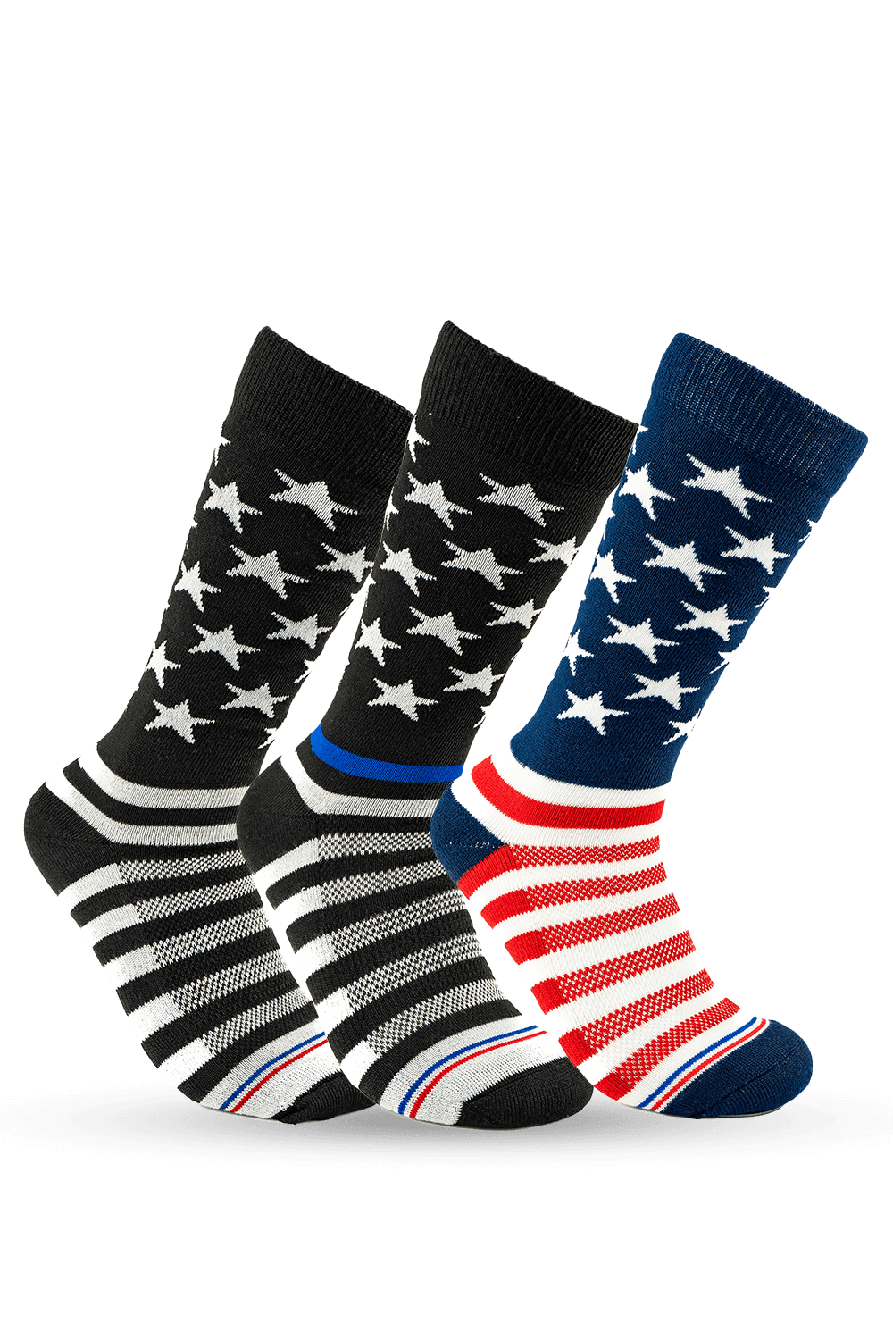 Patriotic TBL 3 - Pack Bundle Crew Socks