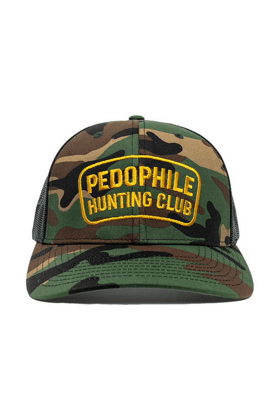 Pedo Hunting Club - Camo 5 - Panel Richardson Trucker Hat