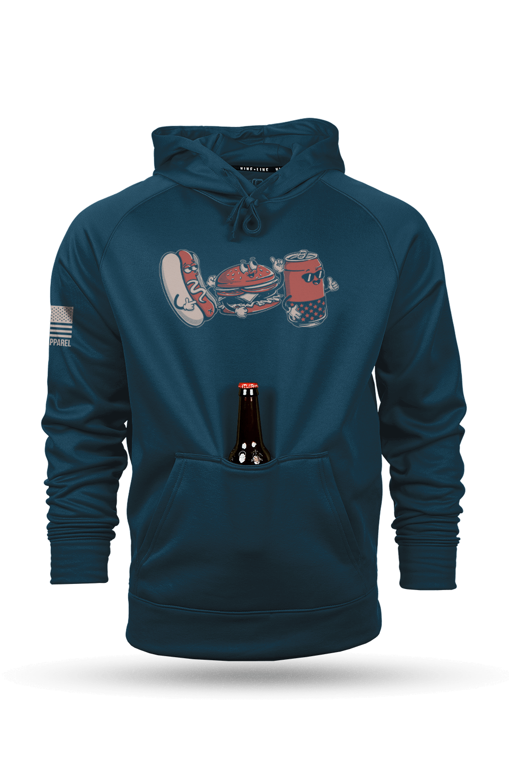 Raglan Tailgater Hoodie - Let's All Go To The BBQ