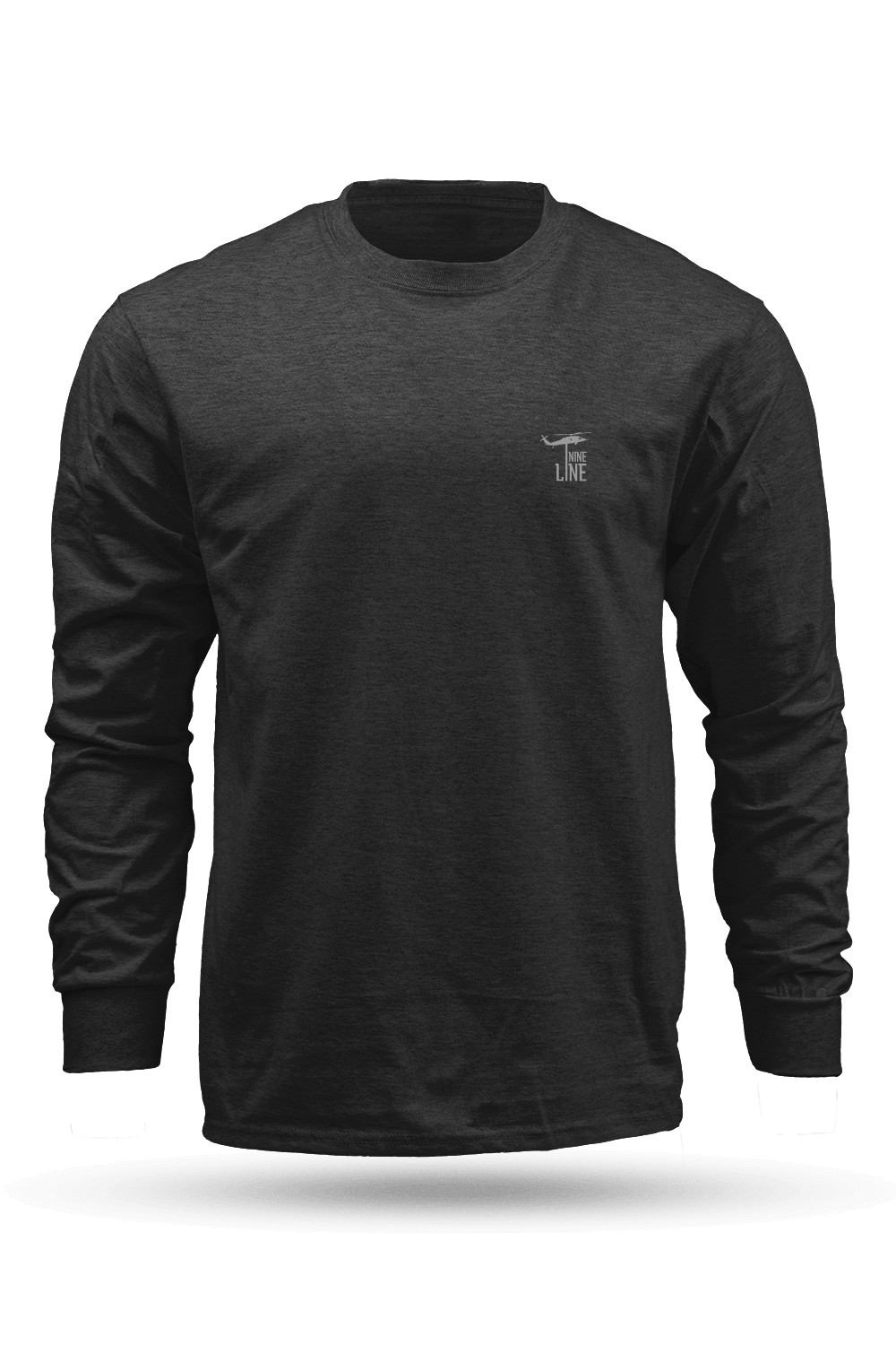 Small Dropline Logo - Heathered Long Sleeve