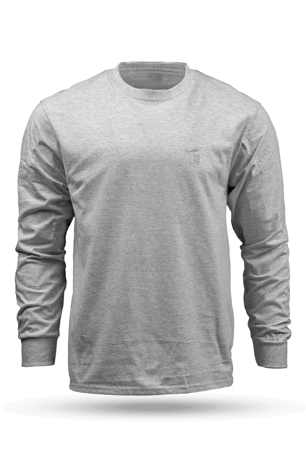 Small Dropline Logo - Heathered Long Sleeve