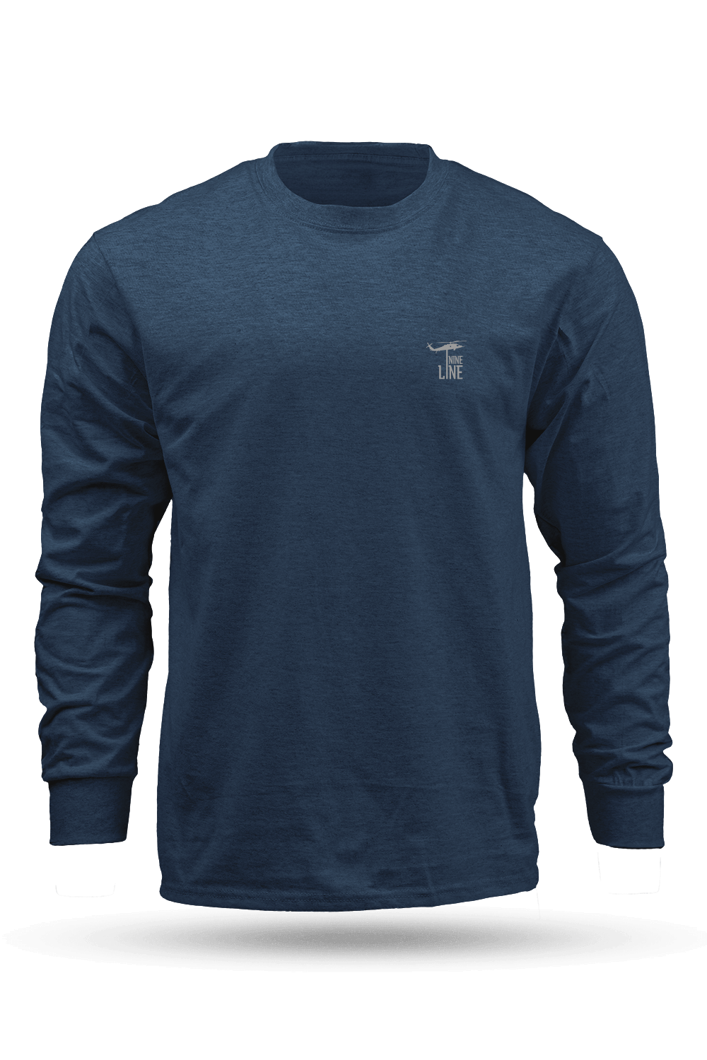 Small Dropline Logo - Heathered Long Sleeve