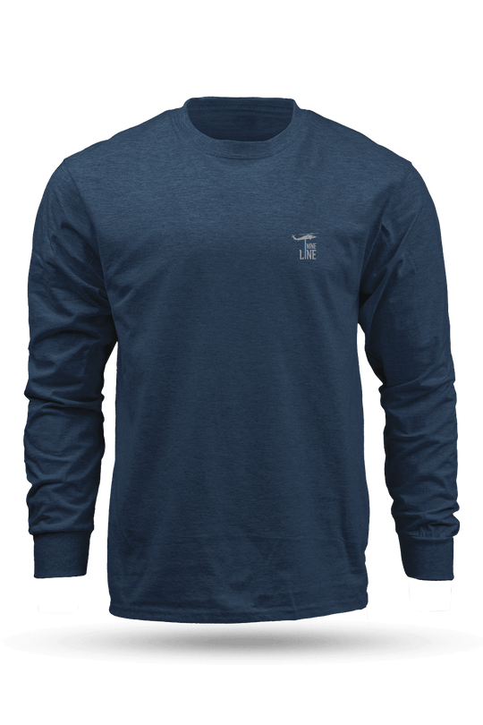 Small Dropline Logo - Heathered Long Sleeve