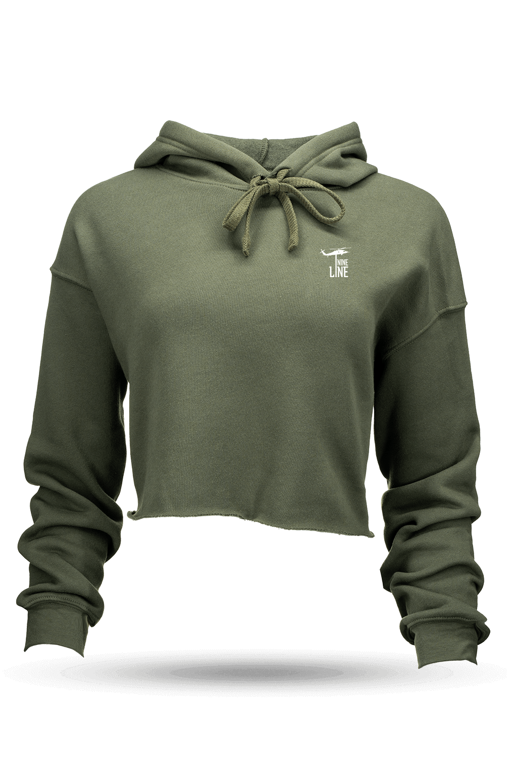 Small Dropline Logo - Women's Cropped Hoodie