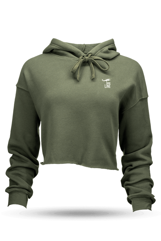 Small Dropline Logo - Women's Cropped Hoodie