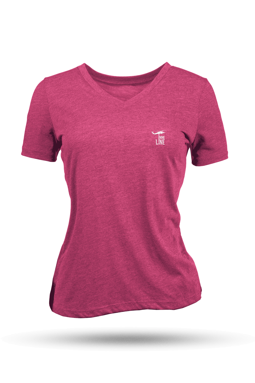 Small Dropline Logo - Women's Relaxed Fit V - Neck Shirt - Casual Edition