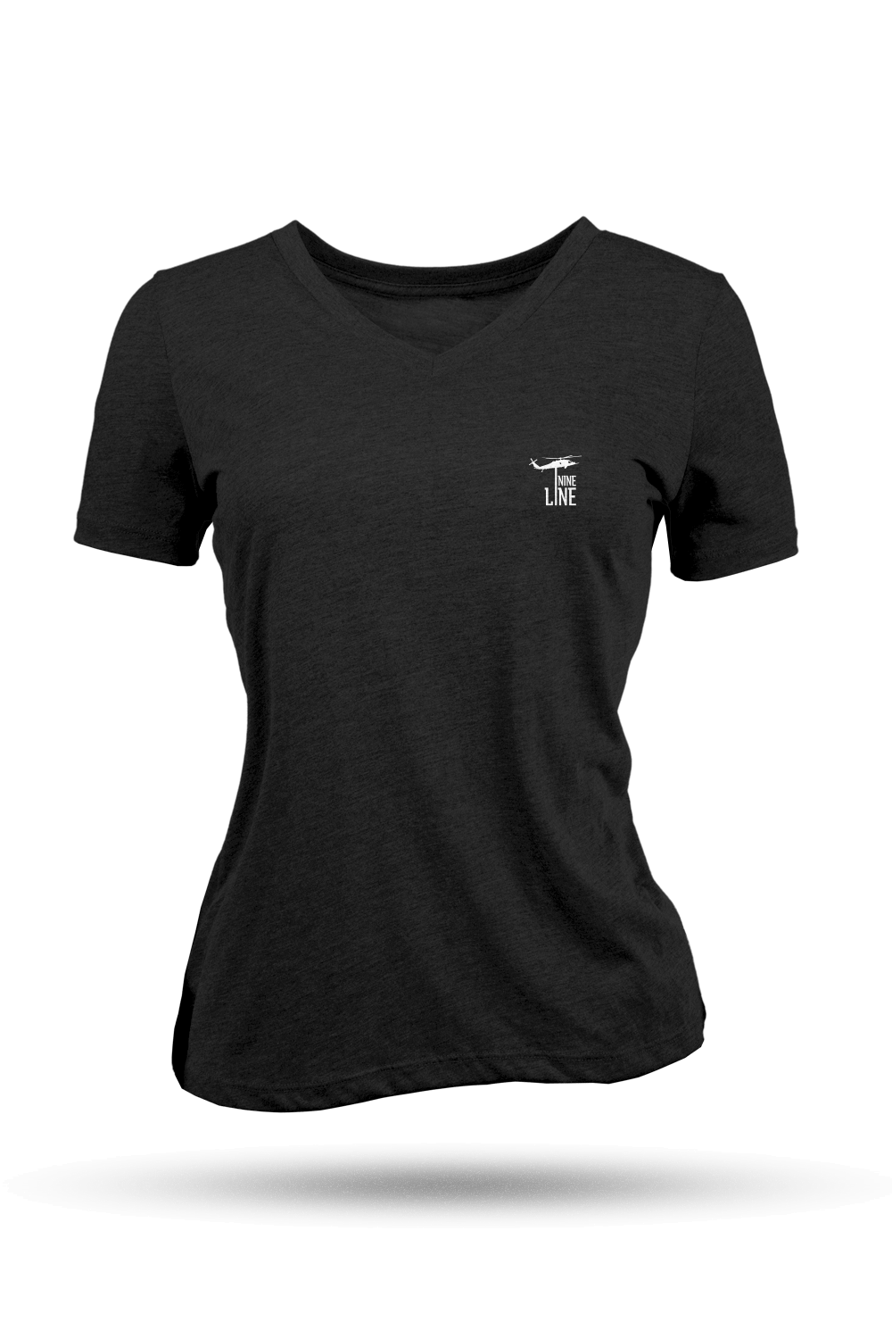 Small Dropline Logo - Women's Relaxed Fit V - Neck Shirt - Casual Edition