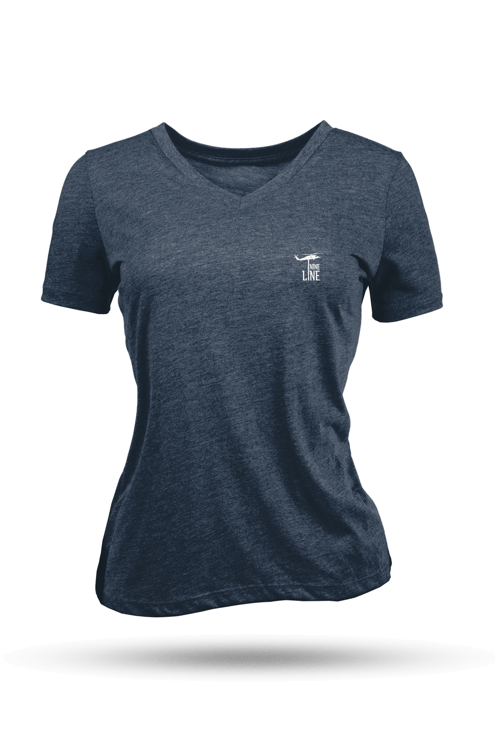 Small Dropline Logo - Women's Relaxed Fit V - Neck Shirt - Casual Edition