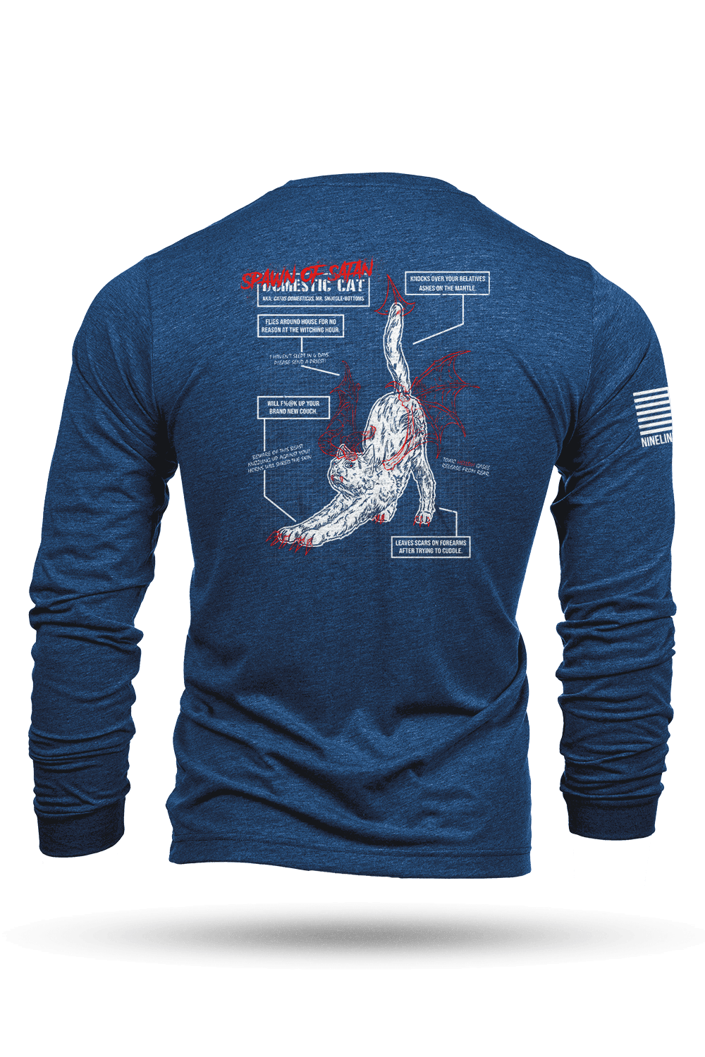 Spawn of Satan - Cat Schematic - Long - Sleeve Shirt