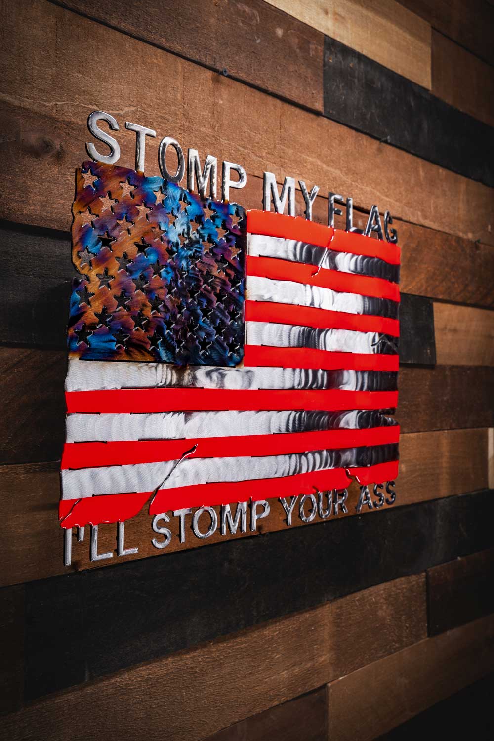 Stomp My Flag - Molten Metal Wall Art