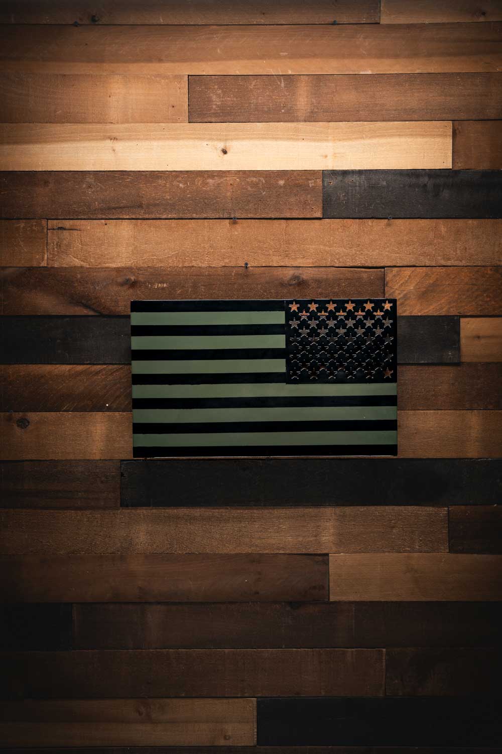 Subdued American Flag - Molten Metal Wall Art