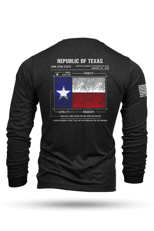 Texas Flag Schematic - Long - Sleeve Shirt