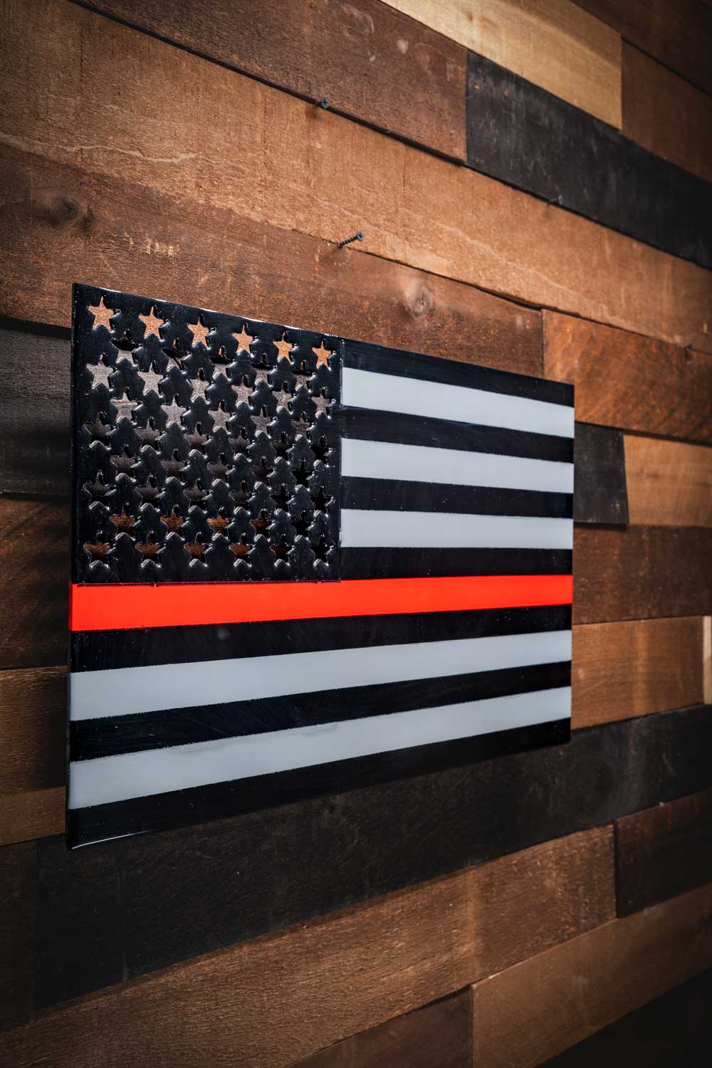 Thin Red Line - Molten Metal Wall Art