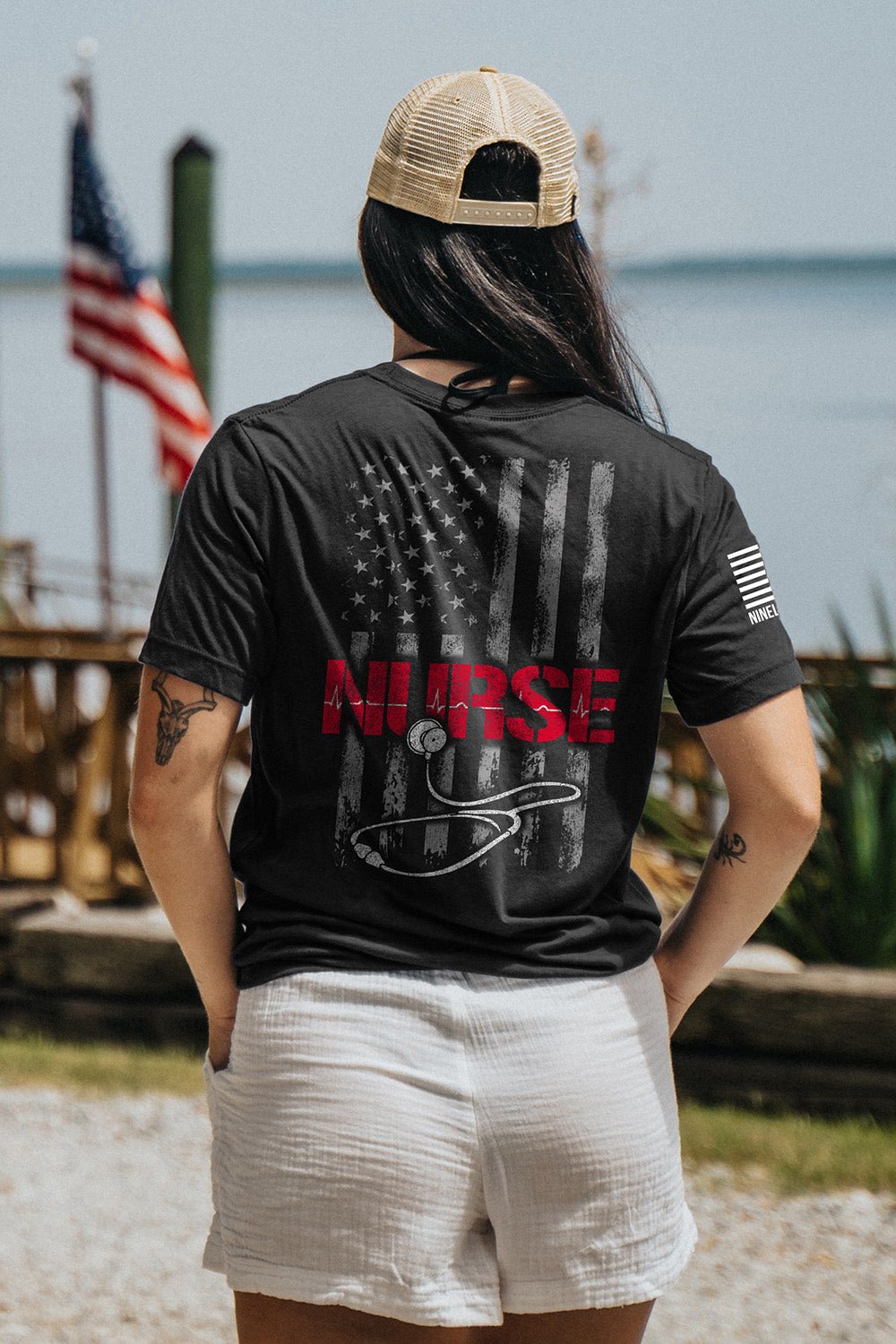 Stethoscope Flag - Women's T-Shirt