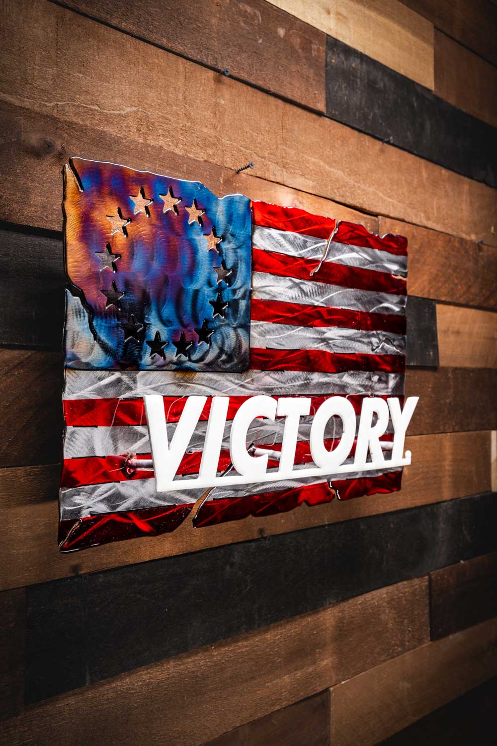 Victory Flag - Molten Metal Wall Art