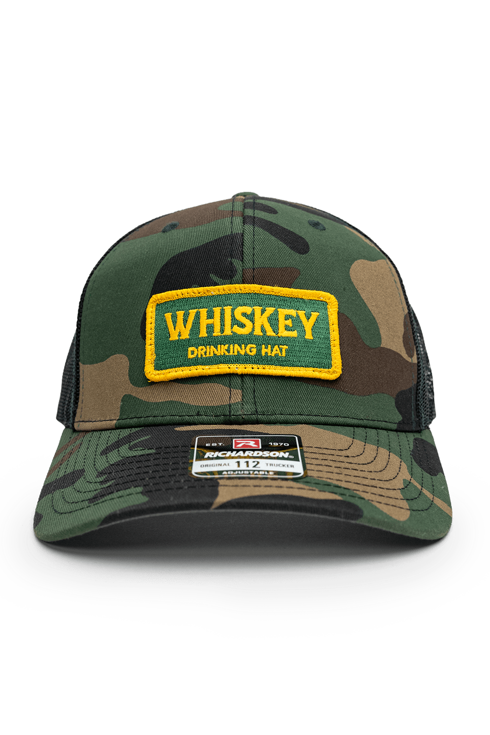 Whiskey Drinking Hat - 6 - Panel Richardson Snapback Trucker Hat