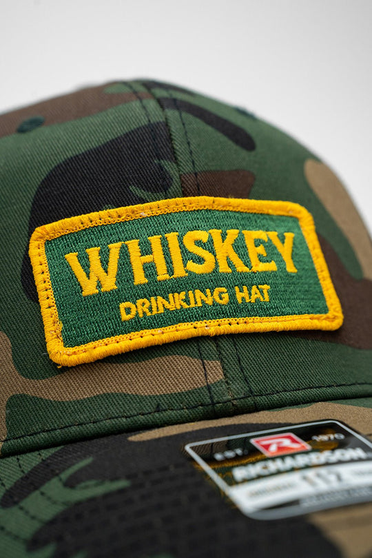 Whiskey Drinking Hat - 6 - Panel Richardson Snapback Trucker Hat