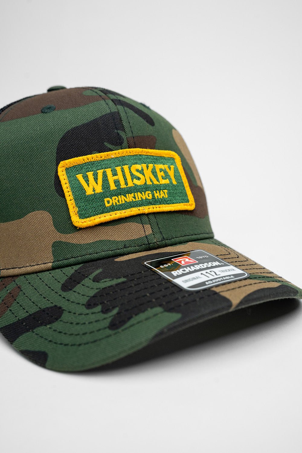 Whiskey Drinking Hat - 6 - Panel Richardson Snapback Trucker Hat