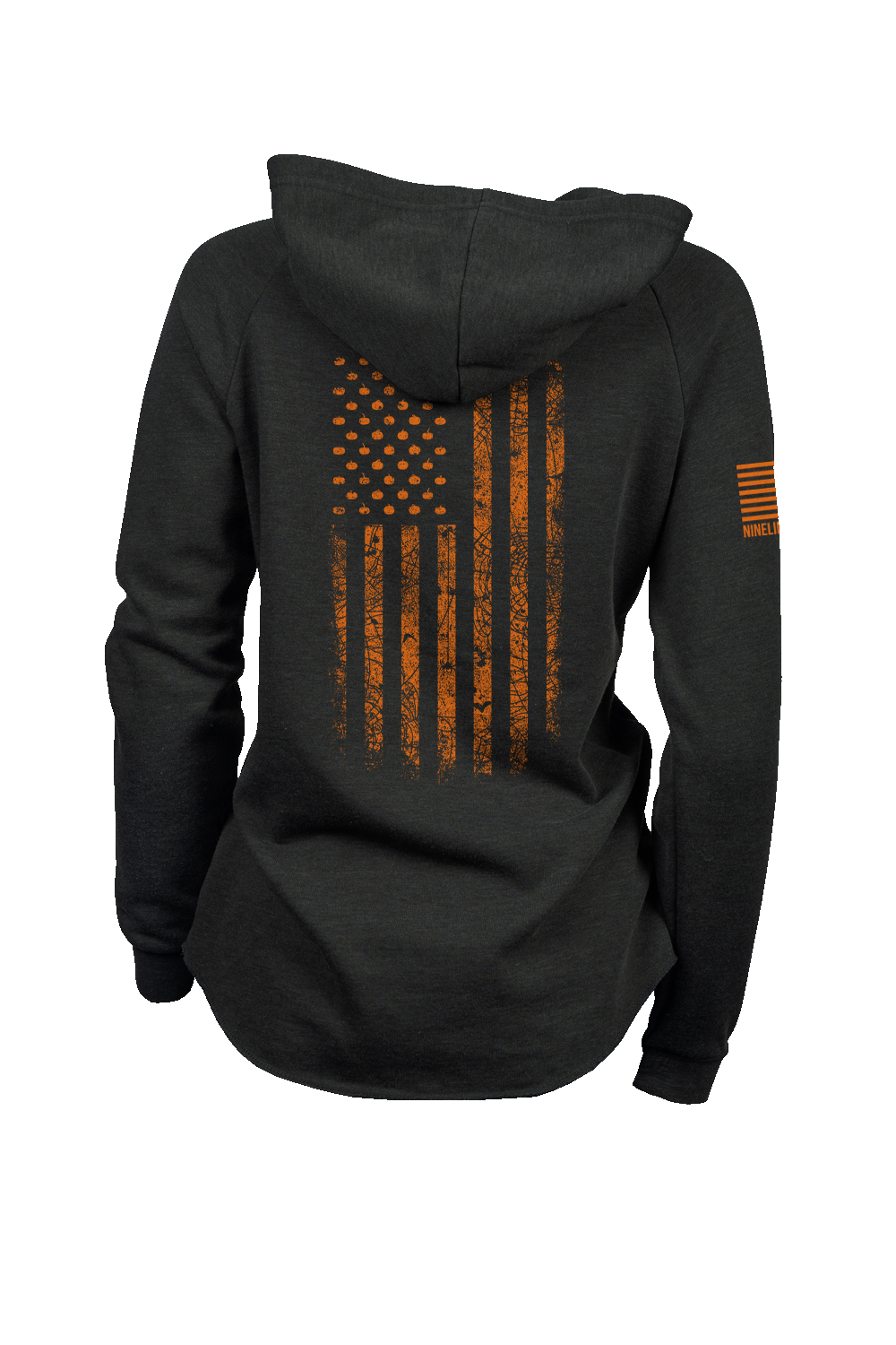 Lightweight Women's V-neck Hoodie - Spooky Amer - Nine Line Apparel