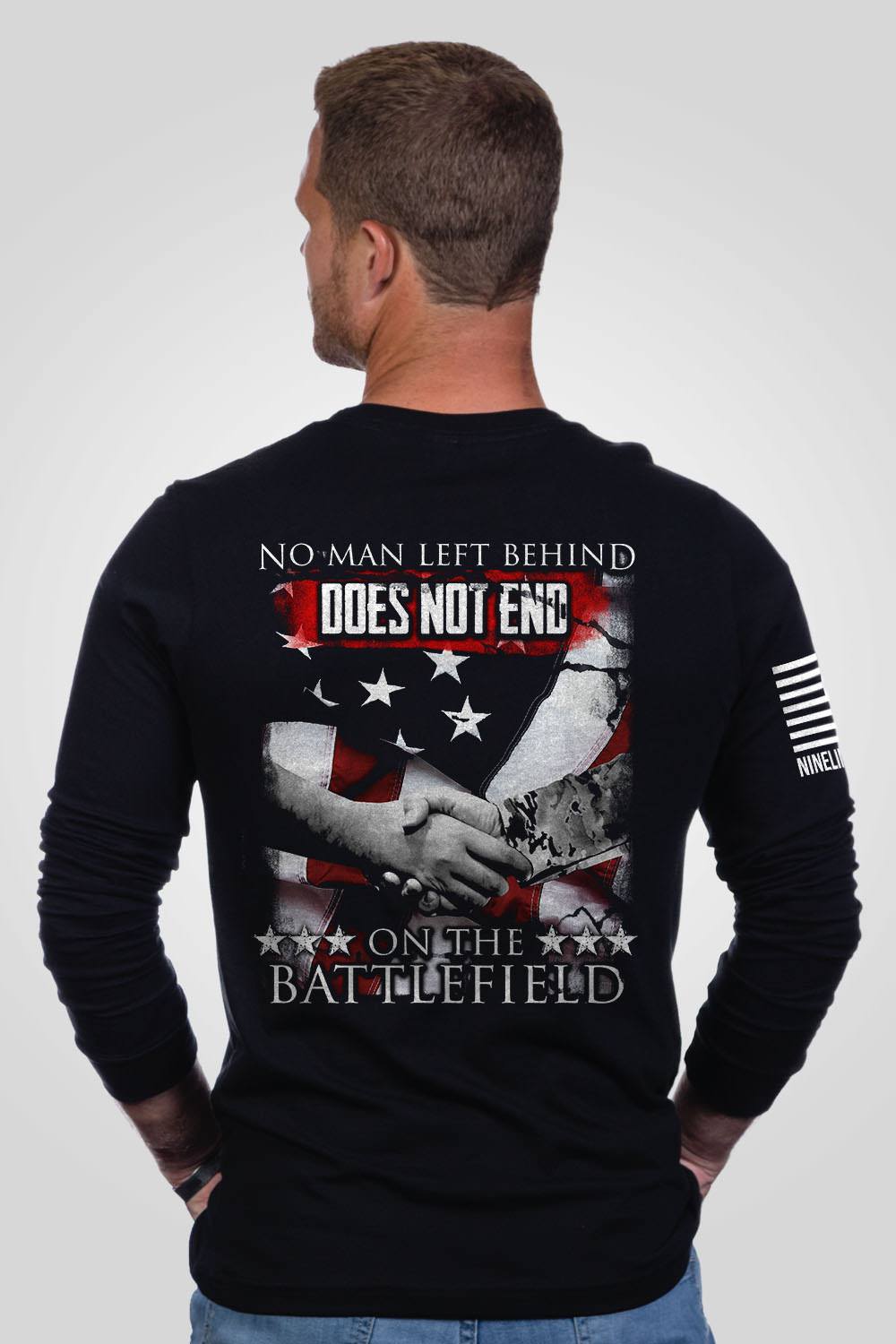 Mens Long Sleeve - No Man Left Behind - Nine Line Apparel